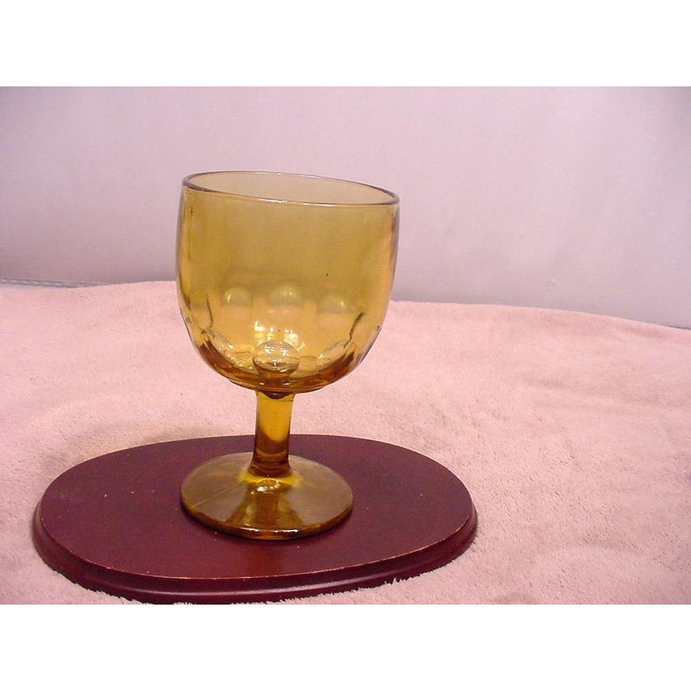 Beer Glass - Amber Glass Mug - 6-1/4" tall 3-1/2" diameter